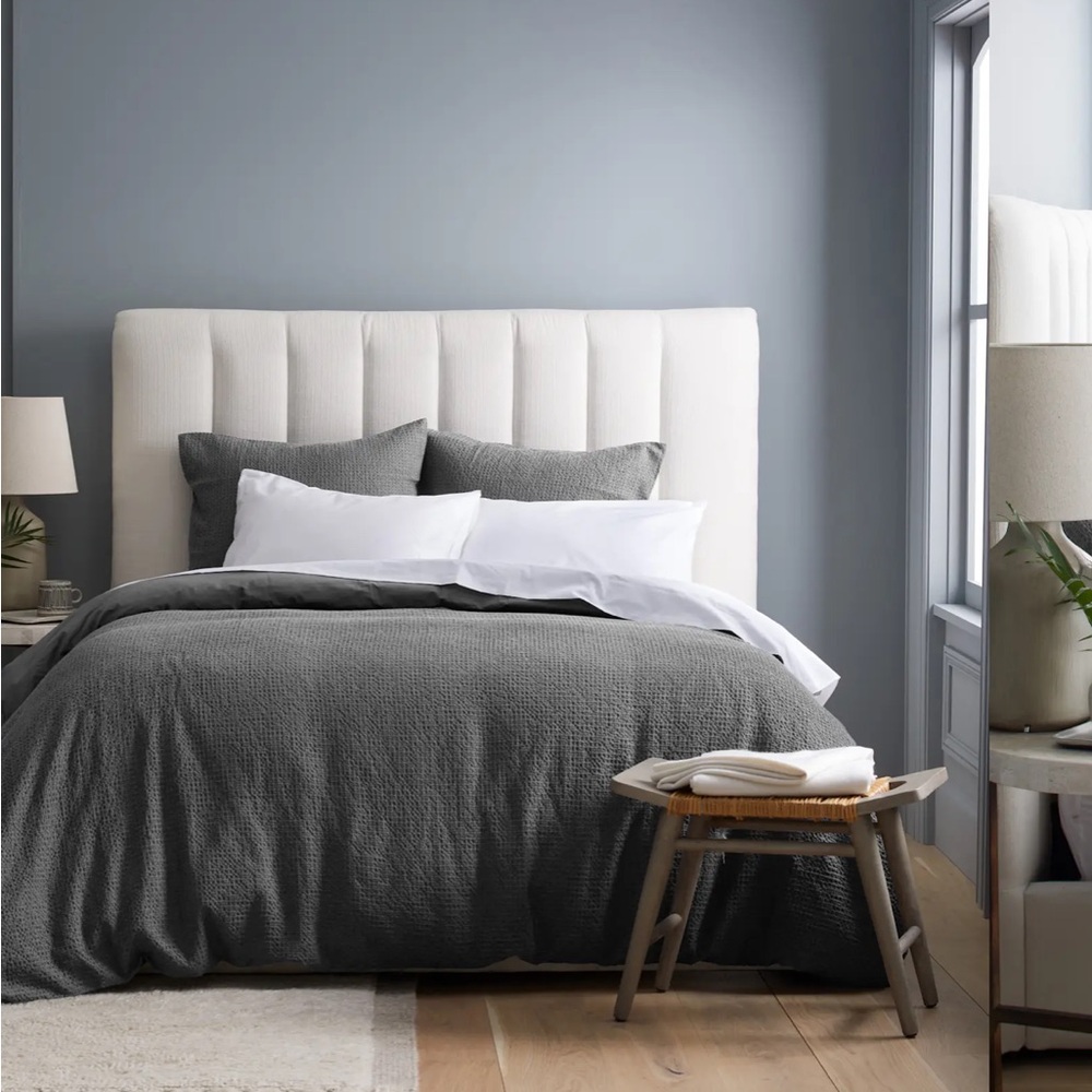 Quince luxe waffle Duvet cover set queen - Picture 2 of 9